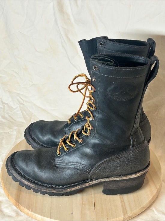 JK Boots Other - JK Boots Men's 10” Black Leather Work Boot Rubber Outsole US 10